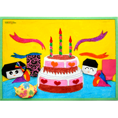 [종이접기 &amp; 색칠공부] 생일날 맛있는 케이크를 꾸며보세요 - 10개묶음-칭찬나라큰나라