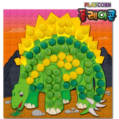 [플레이콘]모자이크공룡(스테고사우루스)(10개묶음)-칭찬나라큰나라