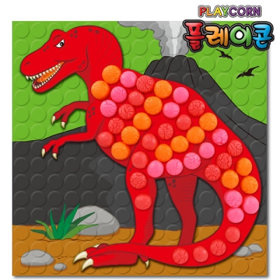 [플레이콘]모자이크공룡(티라노사우르스)(10개 묶음)-칭찬나라큰나라