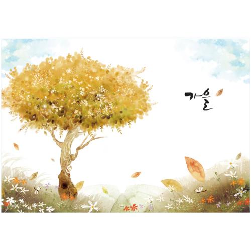 가을배경현수막(낙엽나무)-372-칭찬나라큰나라