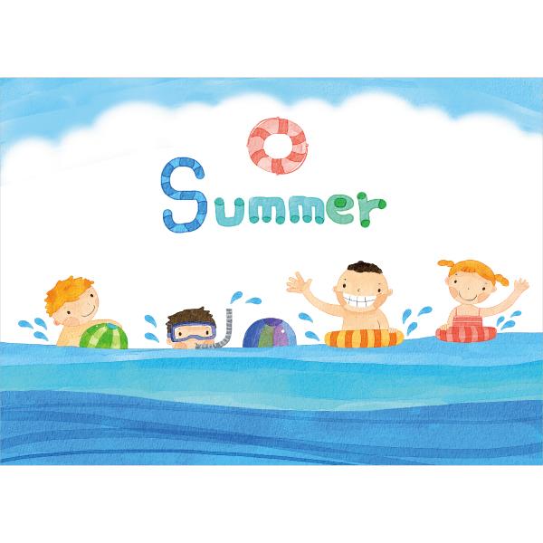 여름배경현수막 아이들수영 613-칭찬나라큰나라