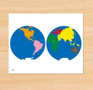세계 지도 퍼즐 B-몬테소리교구 어린이집 유치원 교구-칭찬나라큰나라