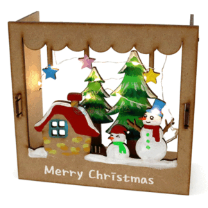 크리스마스 LED 액자 박스 (눈사람)(1인용 포장)-칭찬나라큰나라