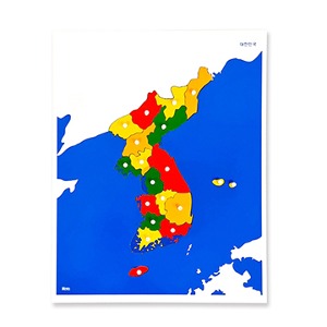 대한민국 지도 퍼즐-몬테소리교구 어린이집 유치원 교구-칭찬나라큰나라