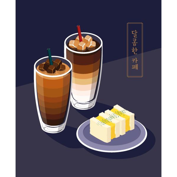 카페현수막 아이스초코 샌드위치 061-칭찬나라큰나라