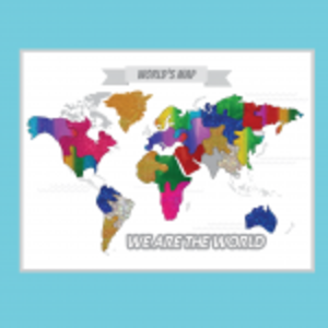 세계지도 퍼즐 포일아트-칭찬나라큰나라